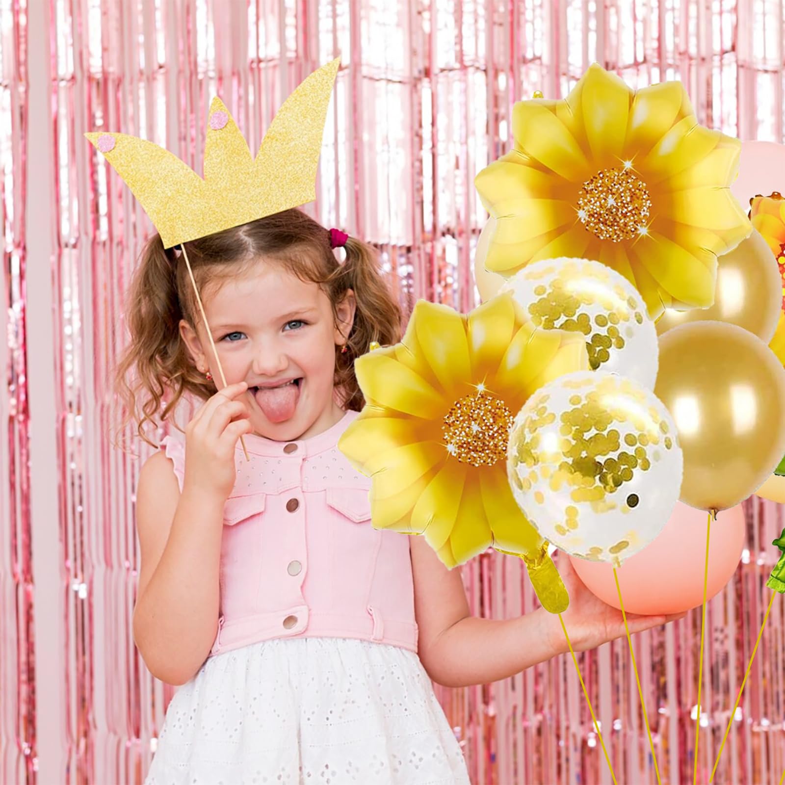 Balony urodzinowe z żółtym słonecznikiem, folia aluminiowa, balony mylarowe w kształcie słonecznika, na letnie słońce, urodziny, baby shower, dekoracje weselne