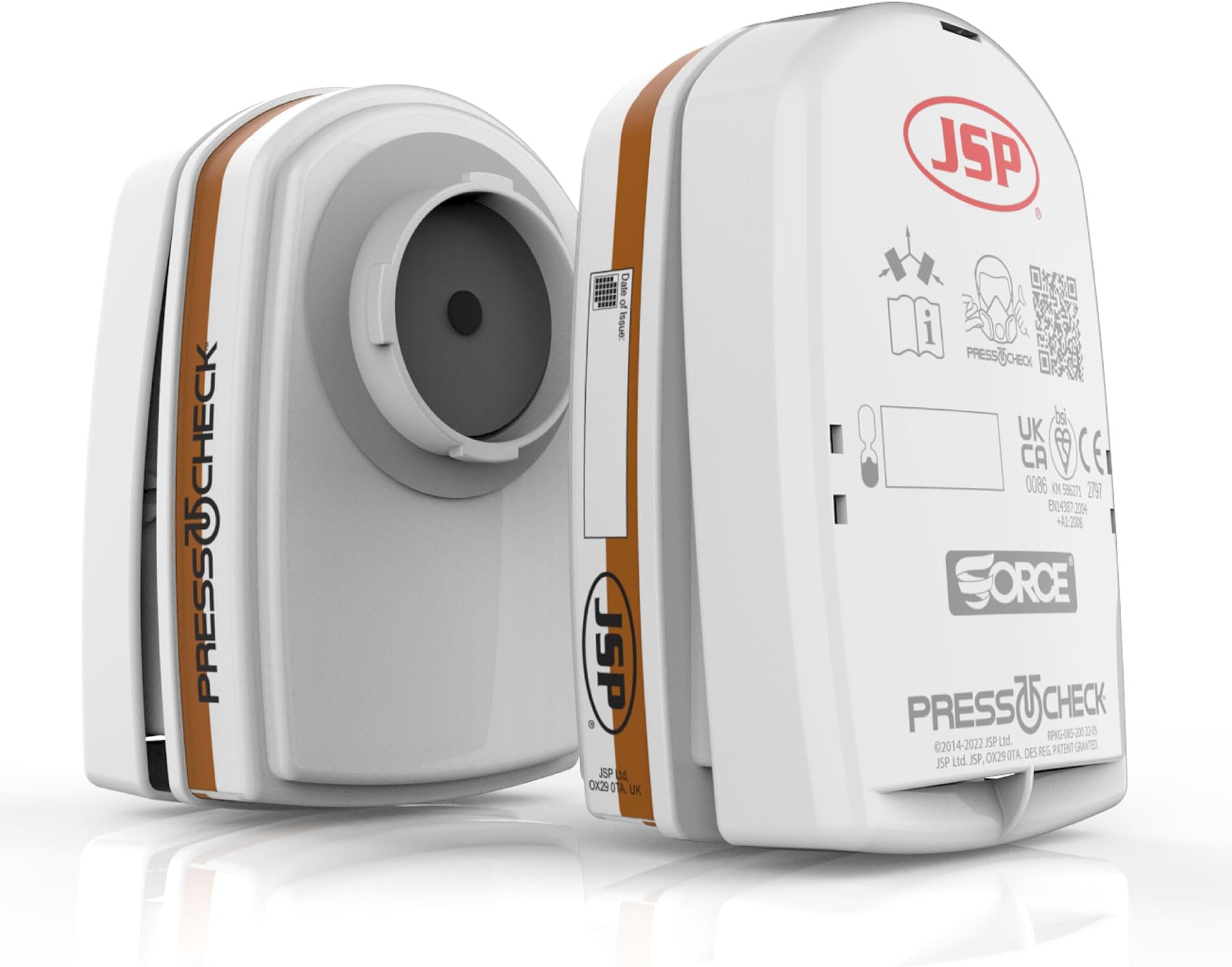 JSP PressToCheck™ A2P3 Combination Filters (1 Pair) - for JSP Force 8 Half Mask & Force 10 Full Face Respirator - Organic Gases, Vapours, Odours, Dust - DIY & Industrial - EN143 & EN14387