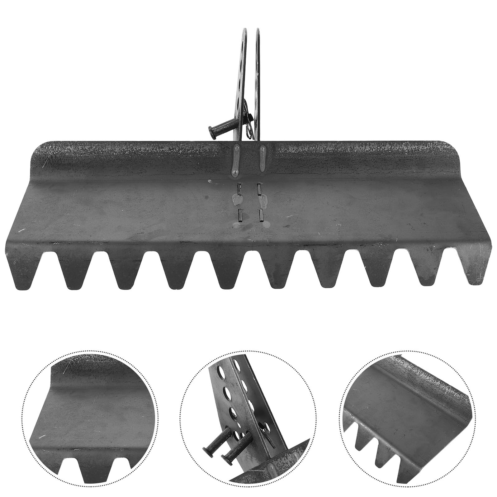Rastrello Livellatore per Motocoltivatore 40 Cm, Attrezzo da Giardino per Livellamento Terreno, Accessorio per Rastrello Coltivatore, Strumento per Manutenzione Prato e Orto