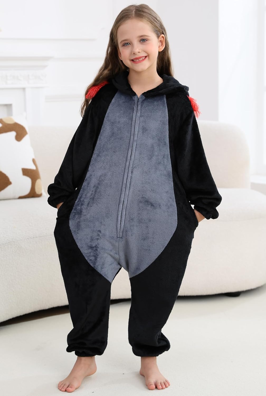 ATOZ Unisex Children Animal Axolotl Onesie, Halloween Costume Pajamas Christmas Cosplay Sleepwear For Boys Girl - Image 3