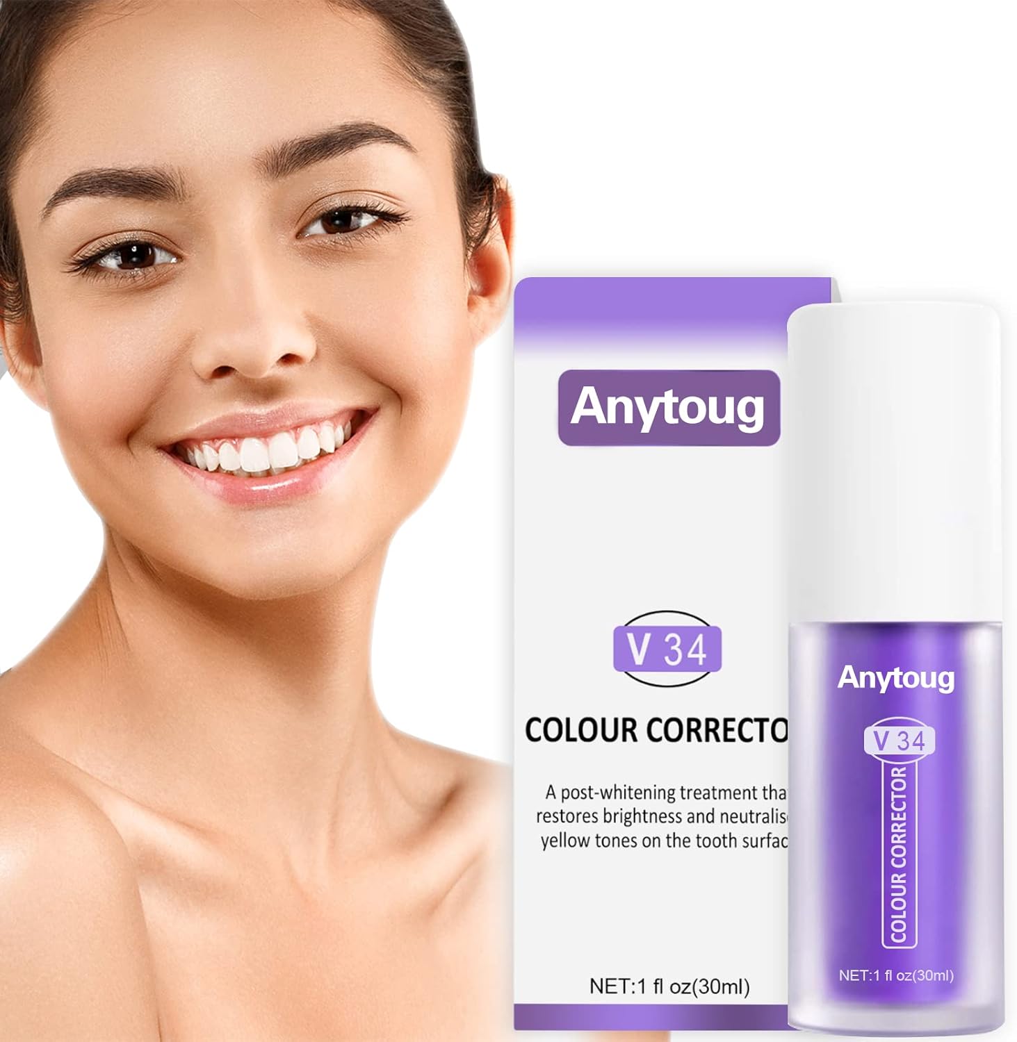 Whitening Toothpaste,Purple Toothpaste for Teeth Whitening,Colour Corrector