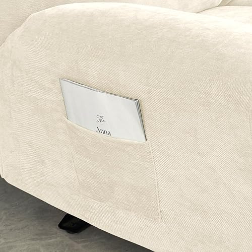 Miniatura 4 de vctops Funda elástica de felpilla de lujo para sofá biplaza reclinable, fundas dobles para sofá reclinable doble de 2 asientos, protector suave de