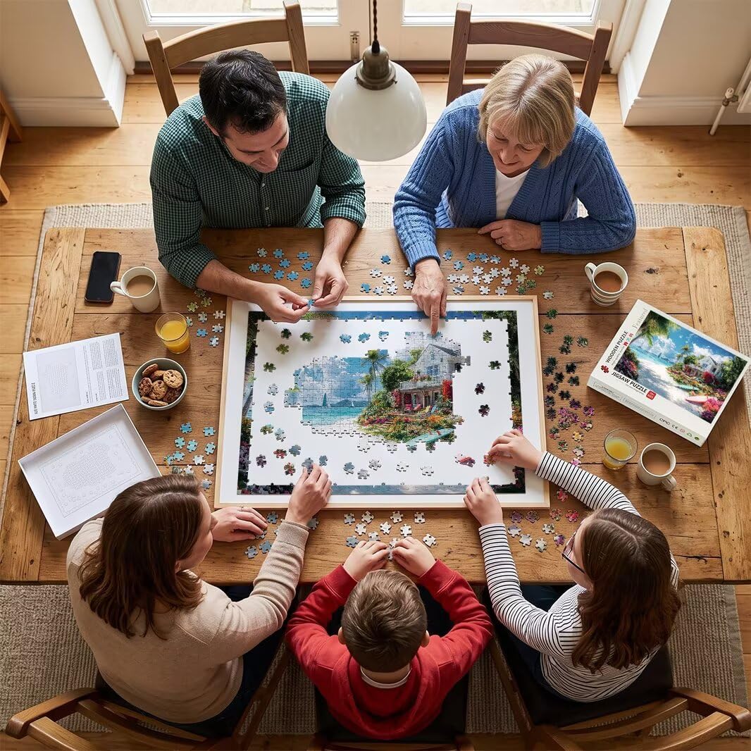 Puzzle 1000 Pezzi, Puzzle Spiaggia per Adulti, 70x50cm, Compact Box -4400