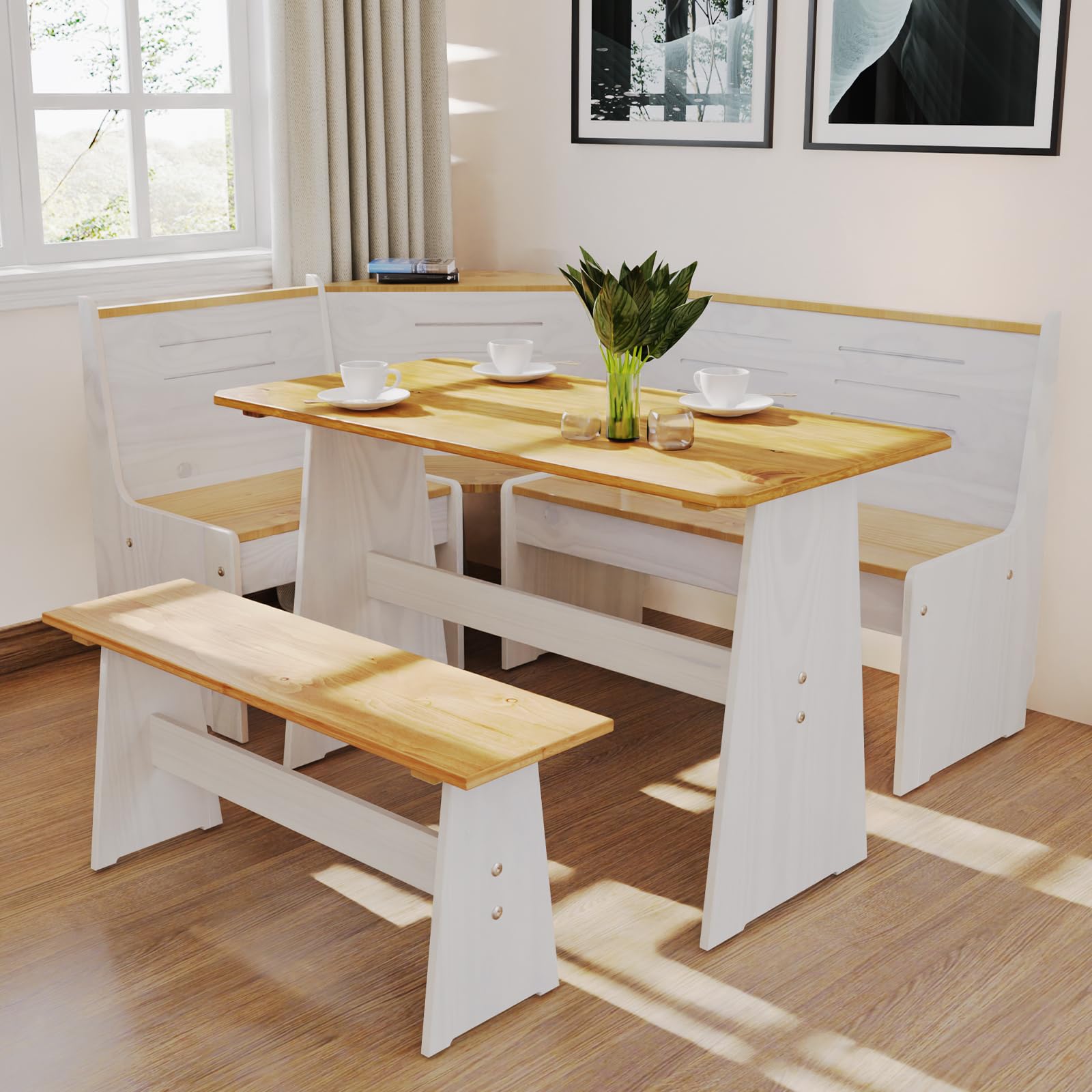 Photo 1 of ***UPDATED 5/29***PLAMMA Breakfast Nook Table Set - Ivory White