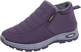 Women's Winter Ankle Boots Fashionable Fleece Lined Snow Boots Water Com...