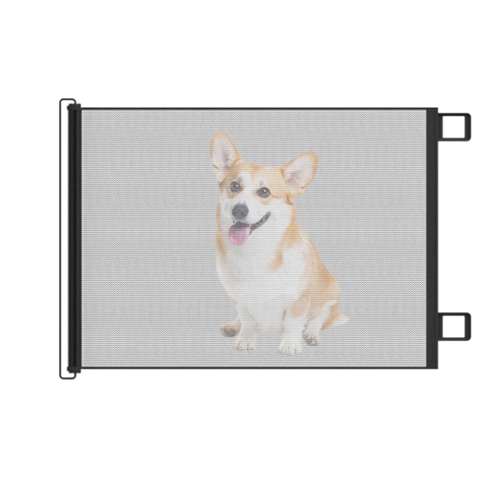 Retractable Gate, Secure Mesh Pet Safety Gate, No Drilling Retractable Kids Gates, Child & Dog Stair Gates, Space Saving Child Safety Barrier, Easy to Install, for Doorways Stairs Hallways