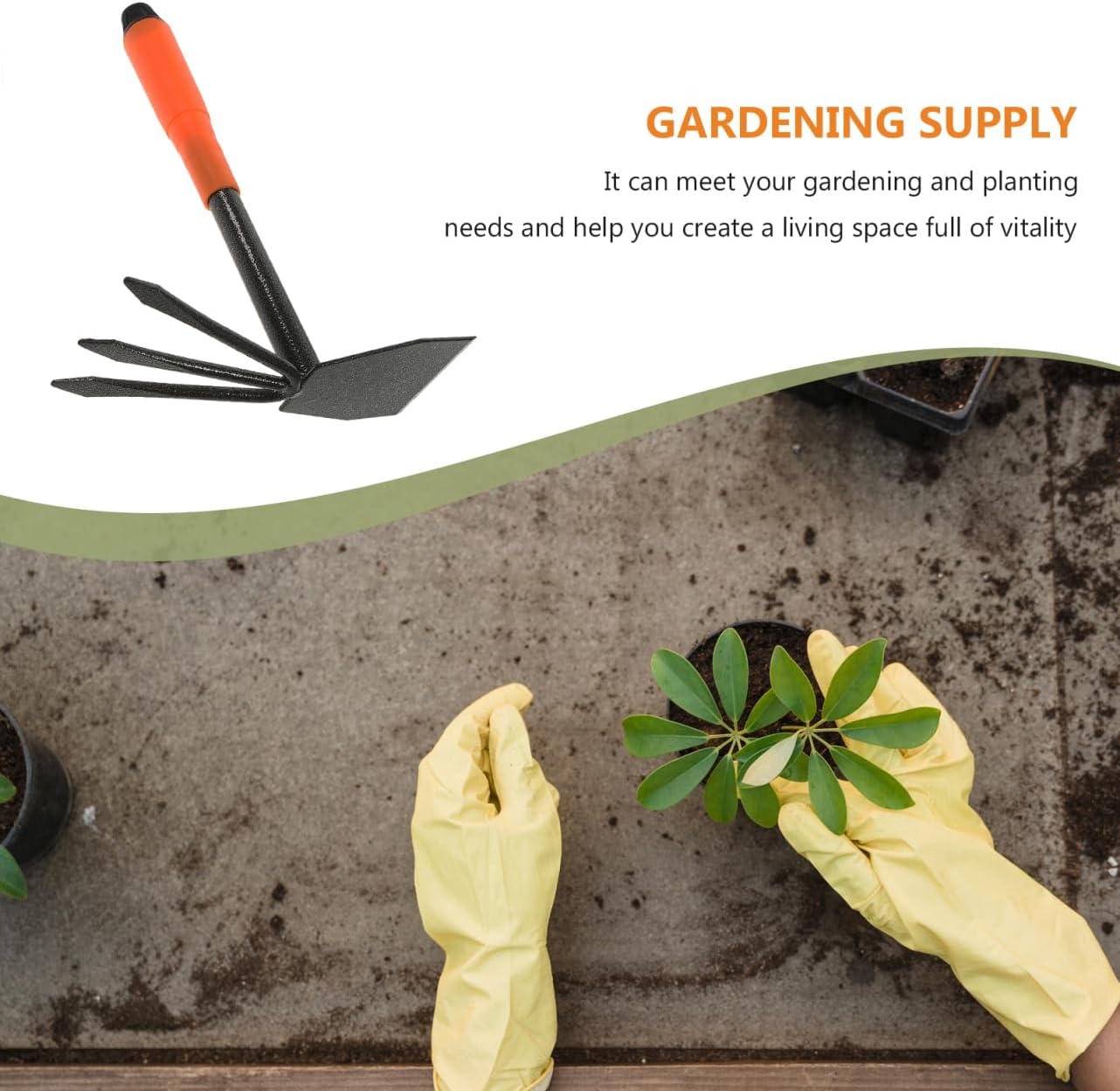 Milisten Steel Garden Hoe Tool Ergonomic Handle for Easy Planting Durable for Gardening Transplanting and Weeding Present for Family and Friends image 3