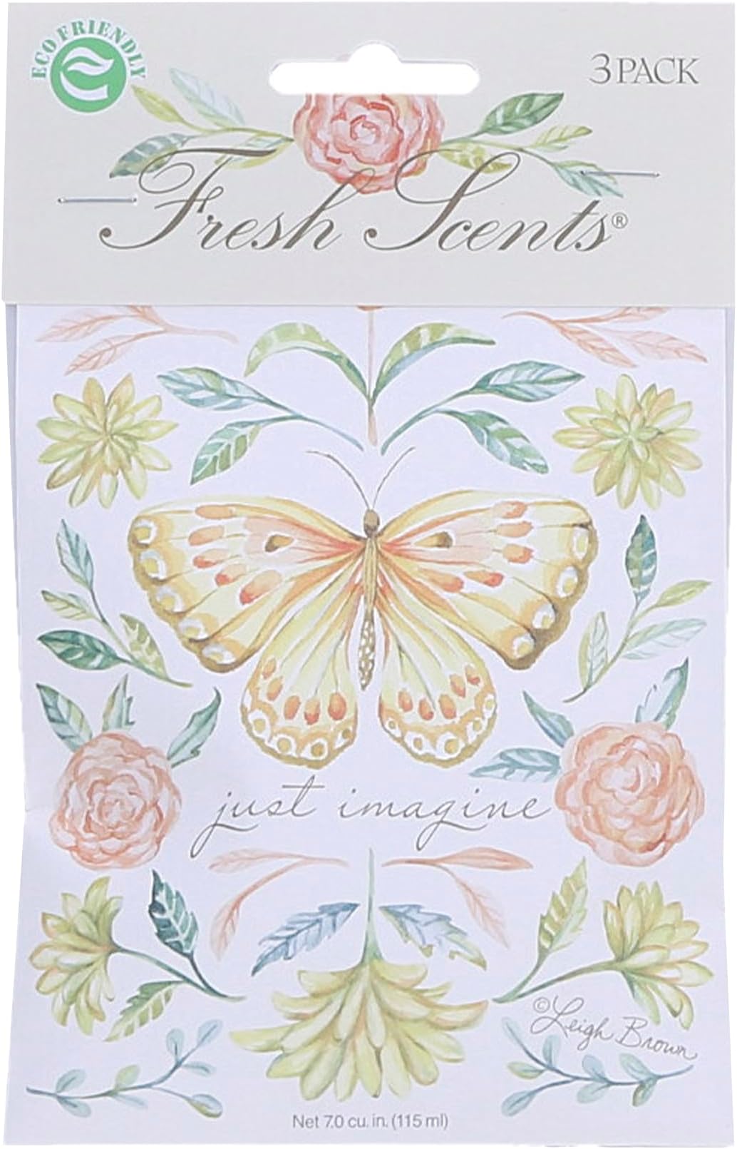Willowbrook | Fresh Scents Scented Sachet Packet | Just Imagine | Air Freshener Bags for Drawers, Closets, Cars | 3 Pack | Long Lasting Home Fragrance