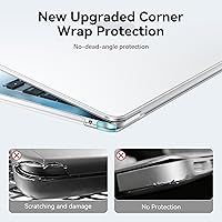 Vista 69 de EooCoo Funda compatible con MacBook Air de 15 pulgadas M5 2026 2025-2023 Release M4 M3 M2 modelo A3448 A3241 A3114 A2941, carcasa rígida de negro