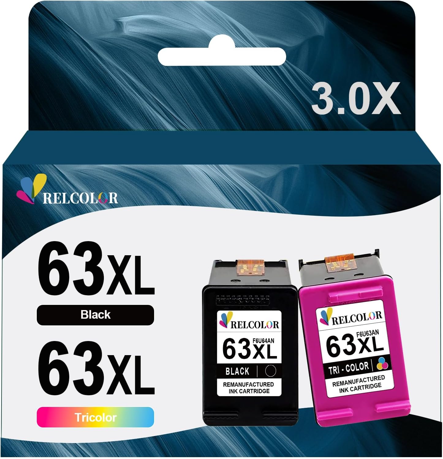 Limeink 1 Remanufactured Ink Cartridge Replacement for HP ink 63 for HP 63xl ink