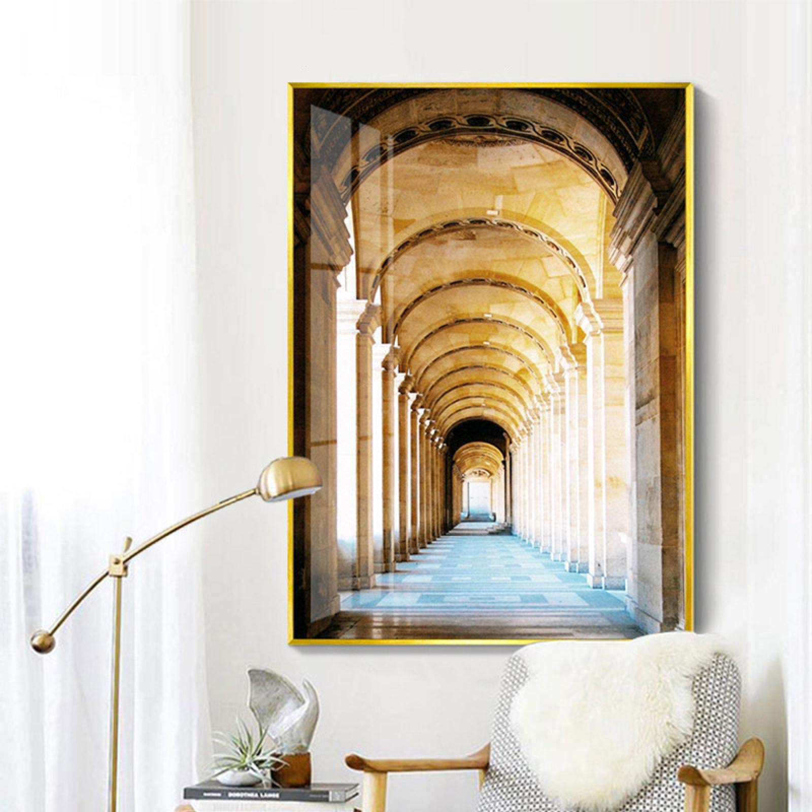 Amazon｜古典的なヨーロッパスタイルの教会の建物アーチ型の廊下