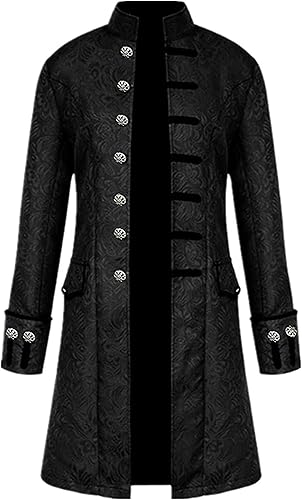 Miniatura 2 de Inmeilifus Chaqueta steampunk para hombre, disfraz de Halloween, abrigo victoriano, gótico, cosplay, vintage, uniforme