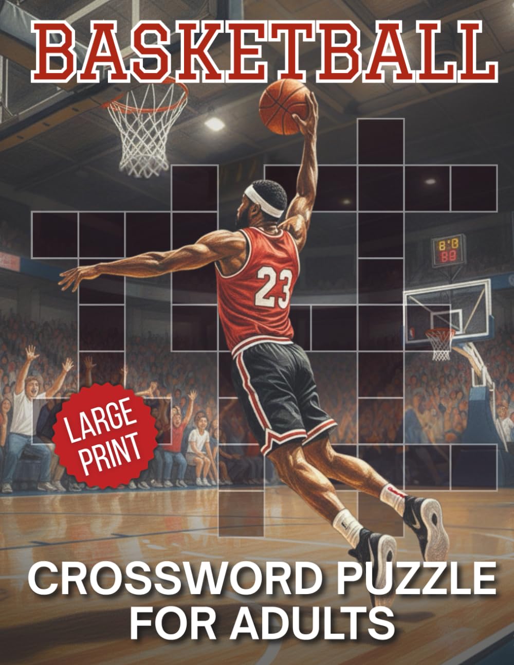Basketball Crossword Puzzle Book for Adults & Seniors: 50 Large Print Puzzles on Teams, Players, Rules & More