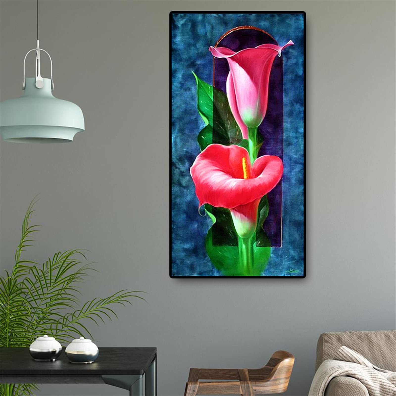 DIY 5D Diamond Painting Rote Rose – XXL 40x80cm Bastelset Für Erwachsene & Dekoration