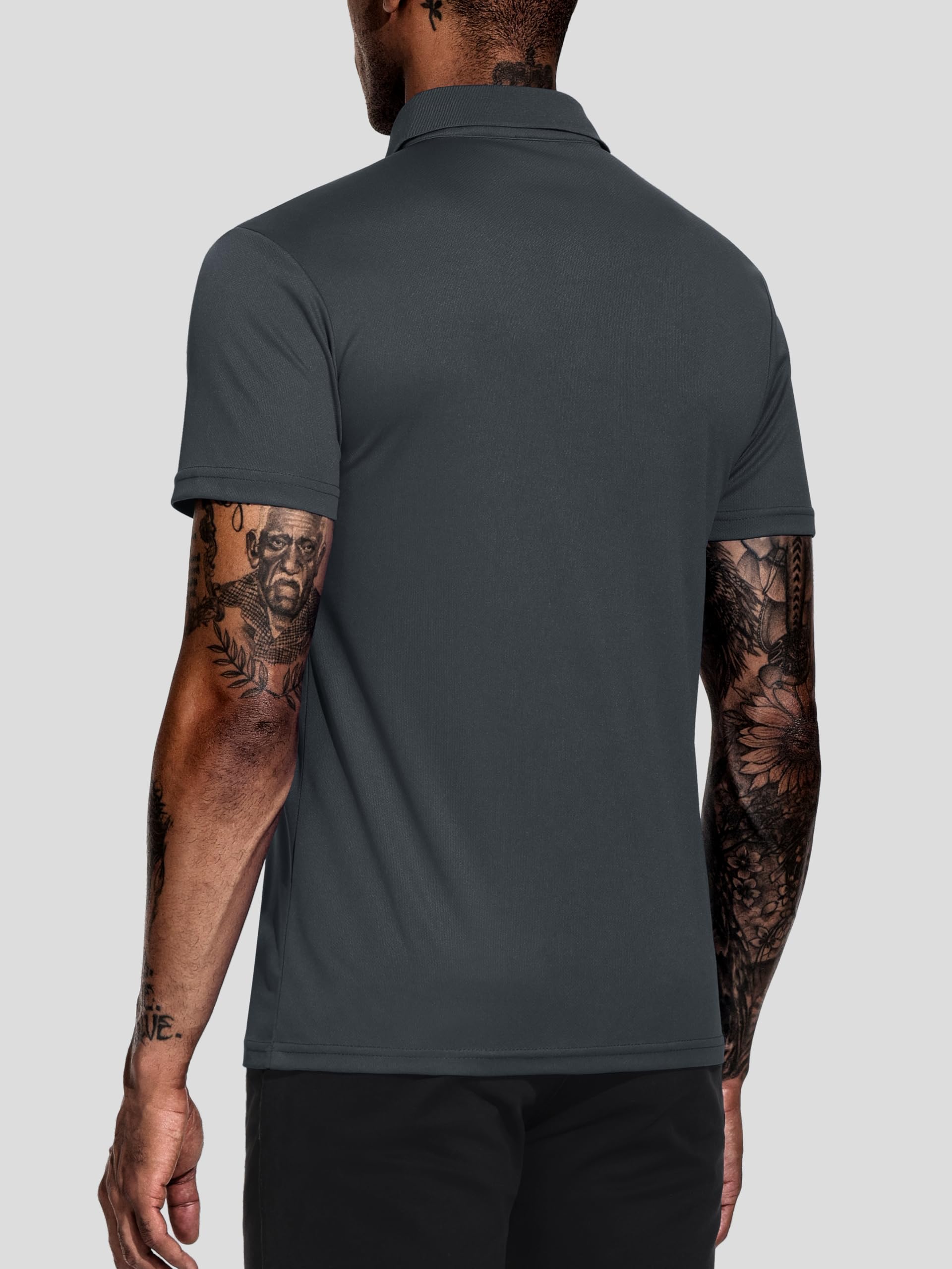 Teesmen Herren Polo T Shirt Sport Quick-Dry Tech Wicking Golf Atmungsaktiv Kurzarm Polo Shirt