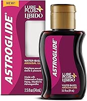 Astroglide Lube Plus Libido 2.5oz - Water-Based Arousal Lubricant with Aphrodisiacs for Heightened Desire & Sensitivity