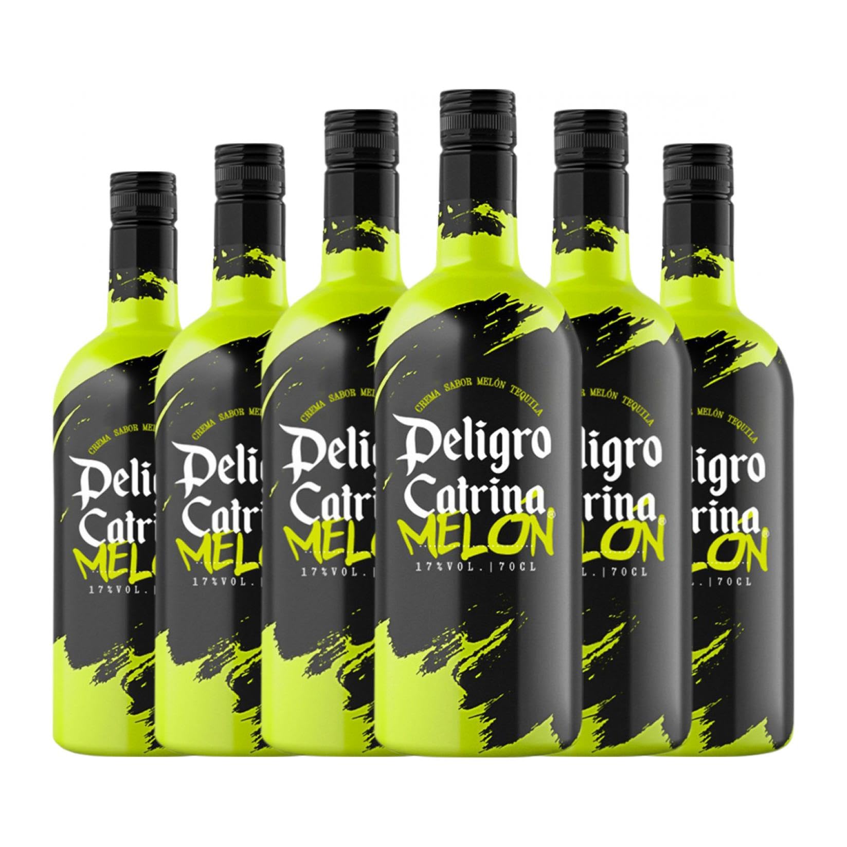 Crema de Licor Andalusí Peligro Catrina Tequila Melón 70 cl (Caja de 6 Botellas de 70 cl)