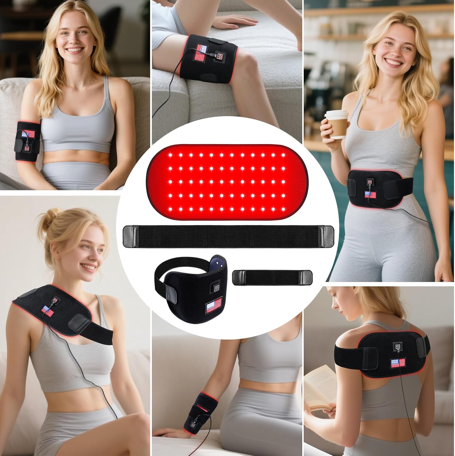 Red-Light-Therapy-for-Body,2026 Upgraded 4 Modes Near Infrared Light for Body Pain Relief,High-Efficiency Spherical Lamp Dual-Wave(660nm&850nm)LEDs,Corded-electric for Effective Therapy(12.4 x 6.1)