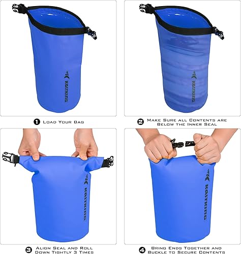 Miniatura 5 de KastKing Cyclone Seal - Bolsas secas de almacenamiento impermeables, 5L10L20L30L, construcción de grado militar para natación, kayak, canotaje,