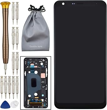 LCD Touch Digitizer Display Screen with Frame Replacement for LG Stylo 5 Stylo 5 LM-Q720 Aurora Black