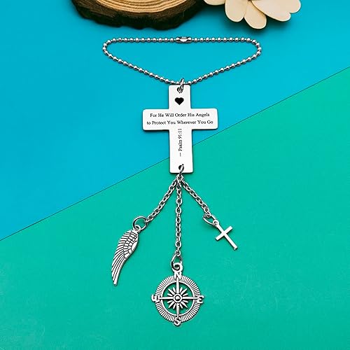 Miniatura 3 de Adornos colgantes de versículo bíblico para el hogar, vehículo, regalos de fe religiosa para mujeres y hombres, regalos para escritura cristiana,