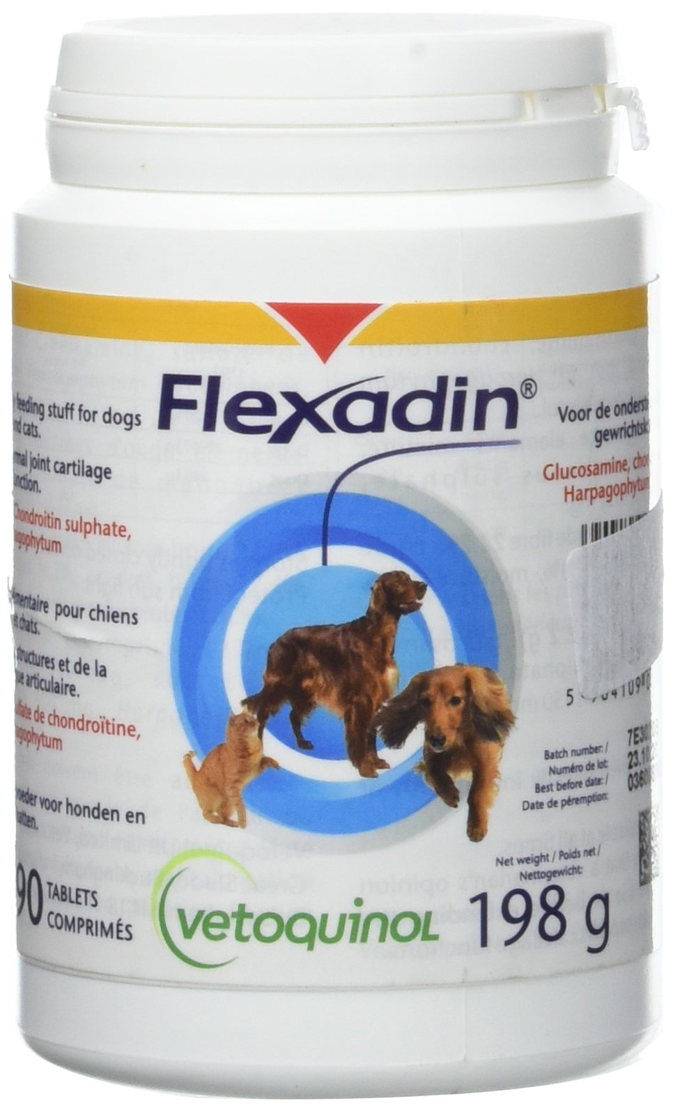 Vetoquinol Flexadin Complément Alimentaire Flacon de 90 Comprimés Sécables
