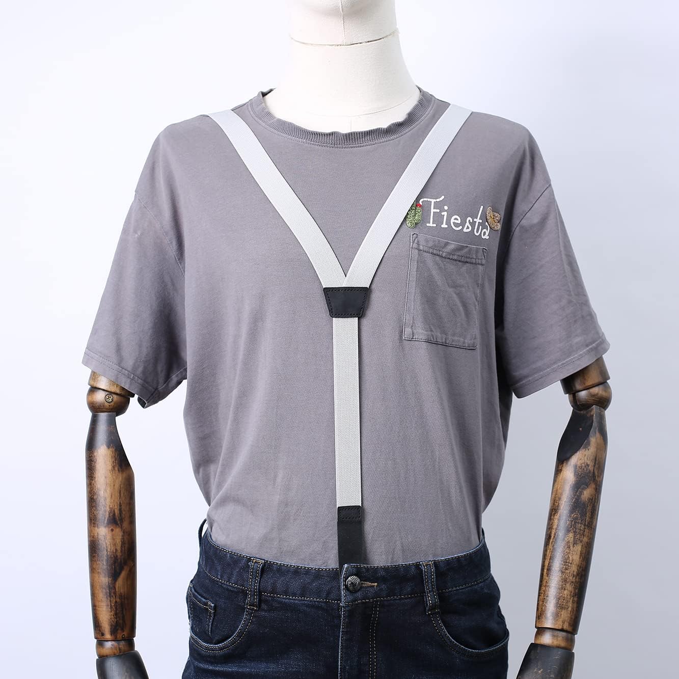 Y Back Hidden Suspenders for Men, Invisible Suspender for Untucked Men Adjustable Under the Shirt Suspenders