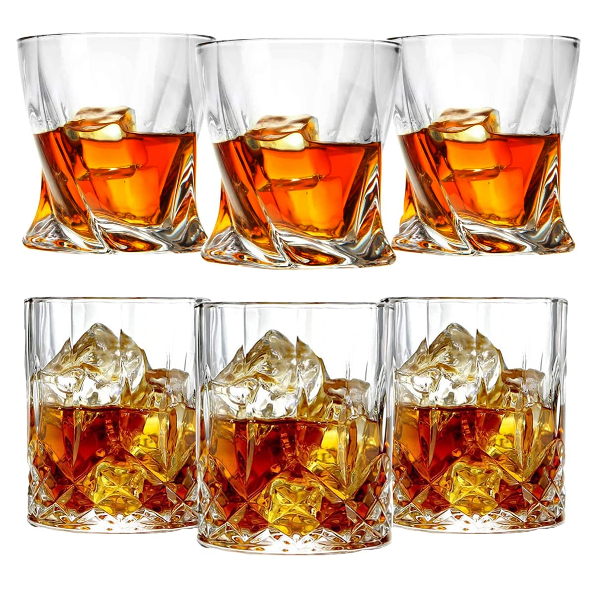 Buy Whiskey Glasses Premium 11 0z Old fashioned Whiskey Glasses Set of