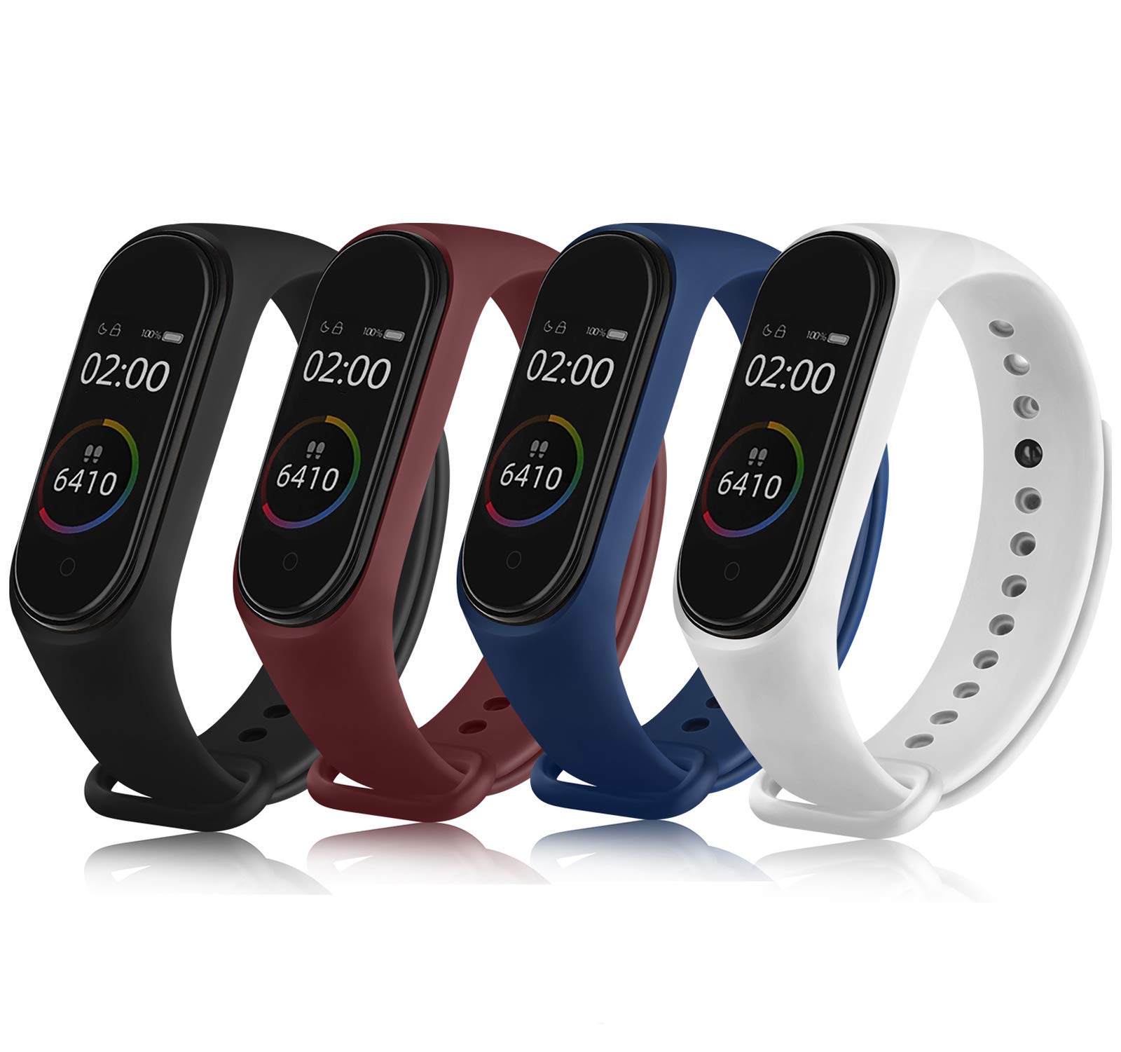 Meliya Correa Compatible con Xiaomi Mi Band 4 Xiaomi Mi Band 3, Pulsera Reloj Silicona Correa Original para Xiaomi Mi Smart Band 4 (No Host)