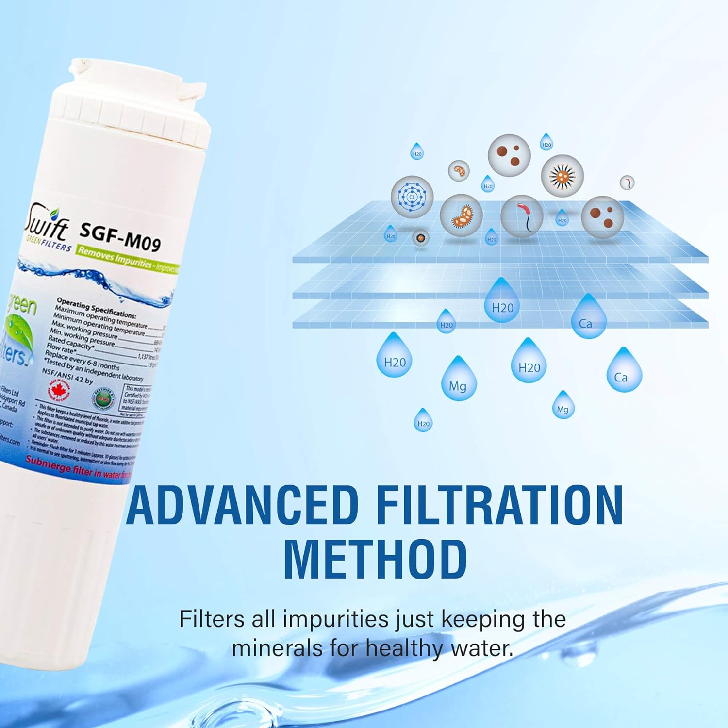 RPF-UKF8001 Replacement water filter for Kenmore UKF8001,EDR4RXD1,FILTER 4,EFF-6007A,46-9005,46-9006,CLCH101,PuriClean II 67003526 by Royal Pure Filters(3 Pack)
