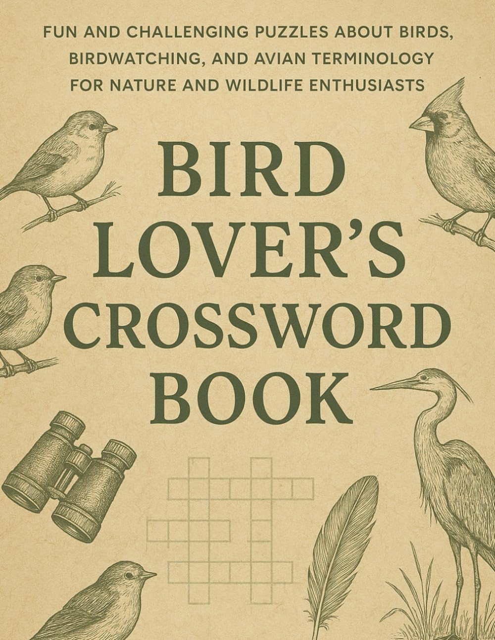 Bird Lover’s Crossword Book: Fun and Challenging Puzzles About Birds, Birdwatching, and Avian Terminology for Nature and Wildlife Enthusiasts