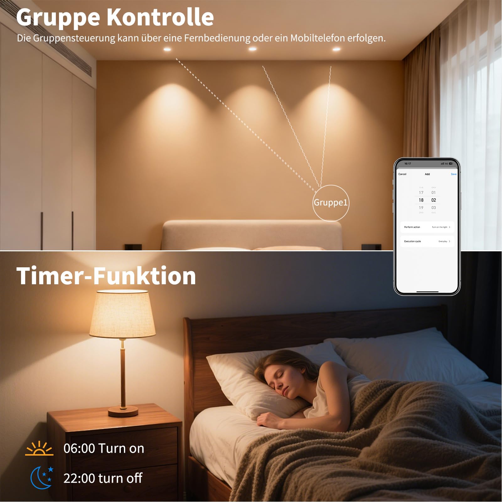 I-SHUNFA Lampadine GU10 LED con Telecomando e Controllo APP,4 Pack