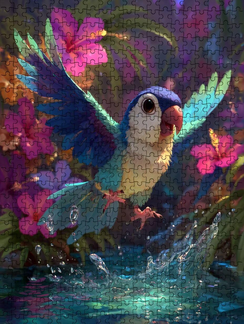 Puzzle 6000 elementów dla dorosłych, kolorowe ptaki, klasyczne puzzle