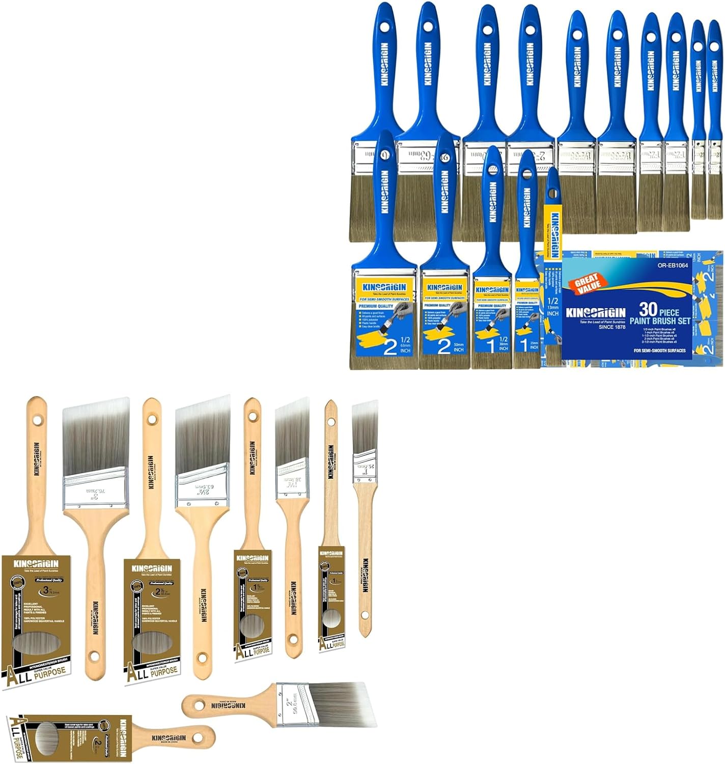 Paint Brush with 30 Paint Brushes