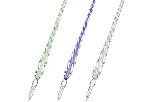 Zonon Handmade Glass Dip Pen, Precision Glassware for Writing and Decoration