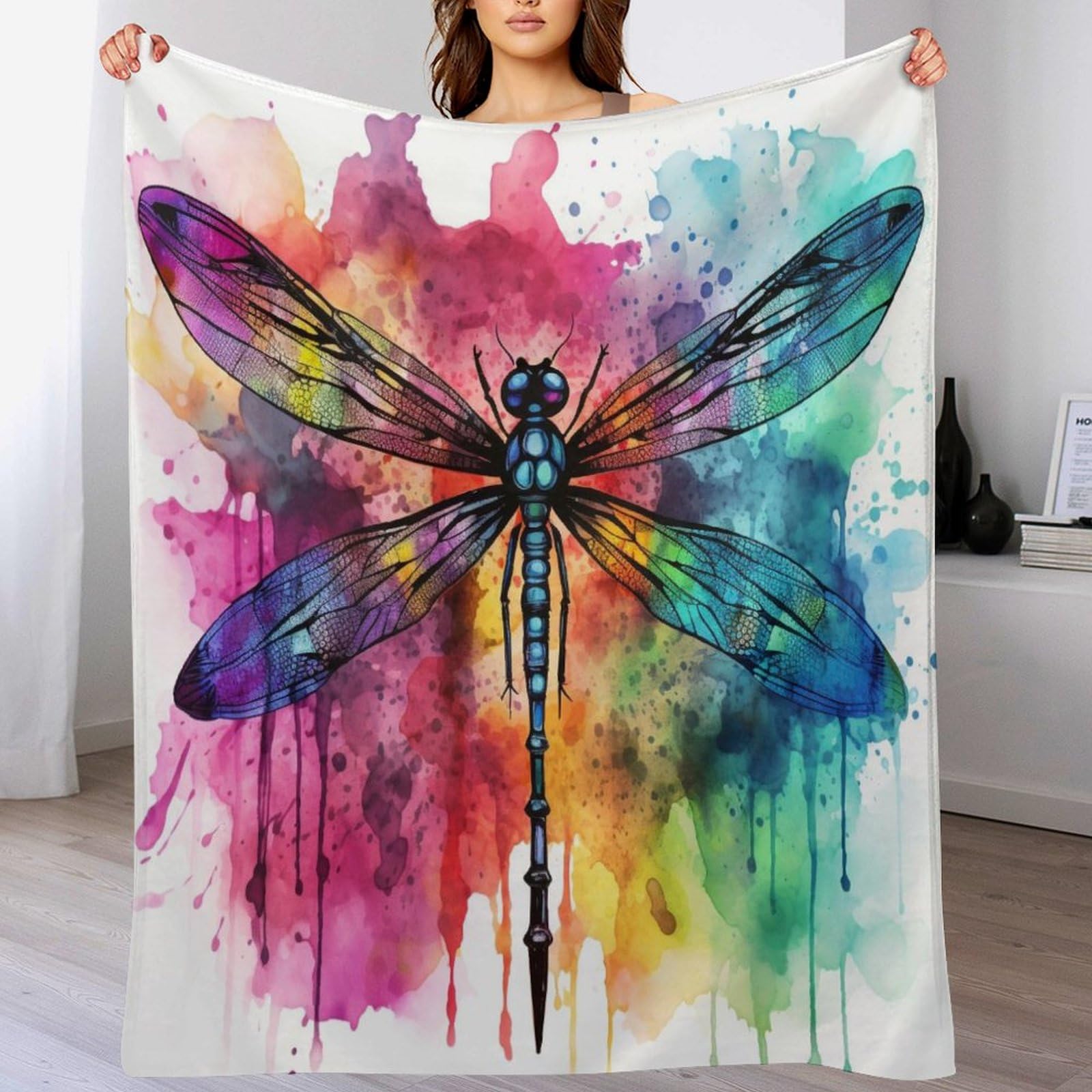 Couverture douce et moelleuse Dragonfly en flannel chaude pour un confort total