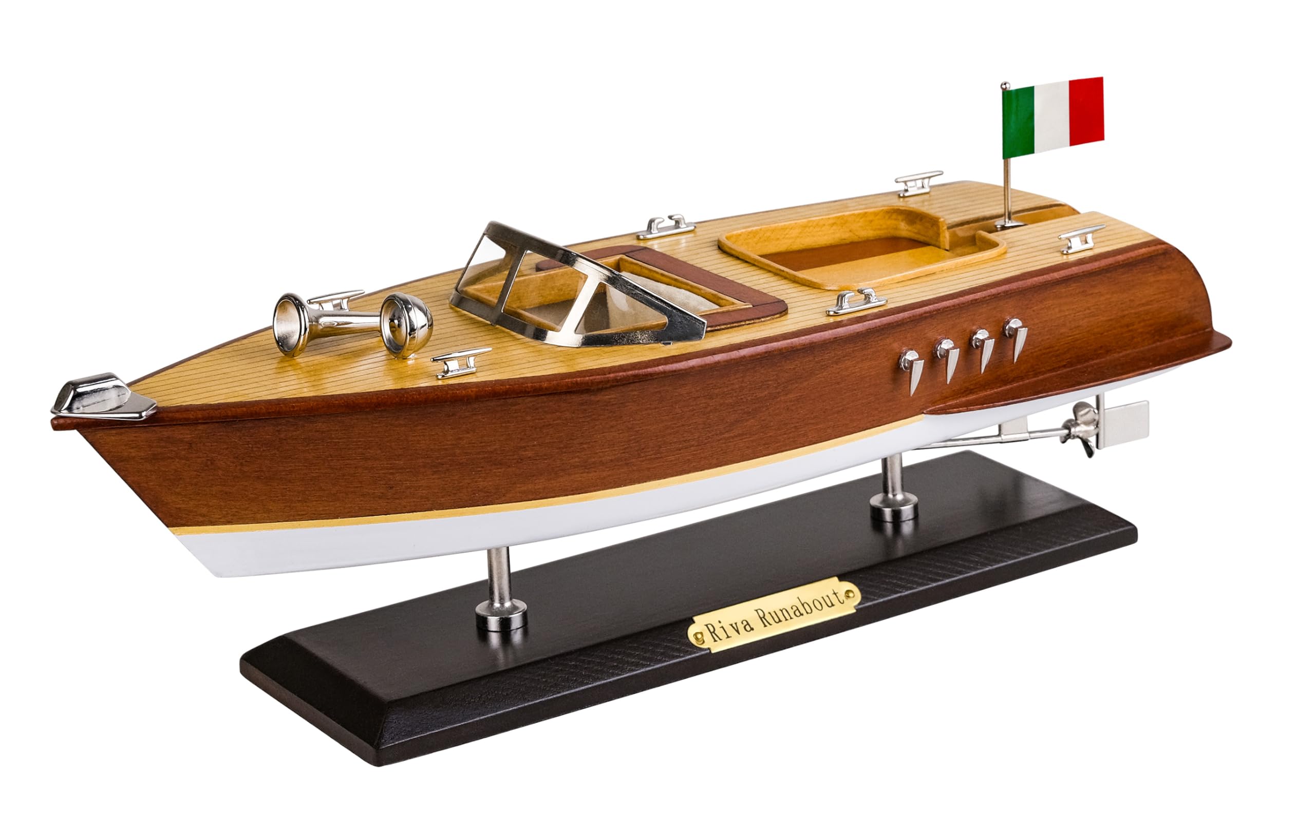 SAILINGSTORY Wooden Speedboat Model Riva Aquarama Runabout Boat Yacht Decor