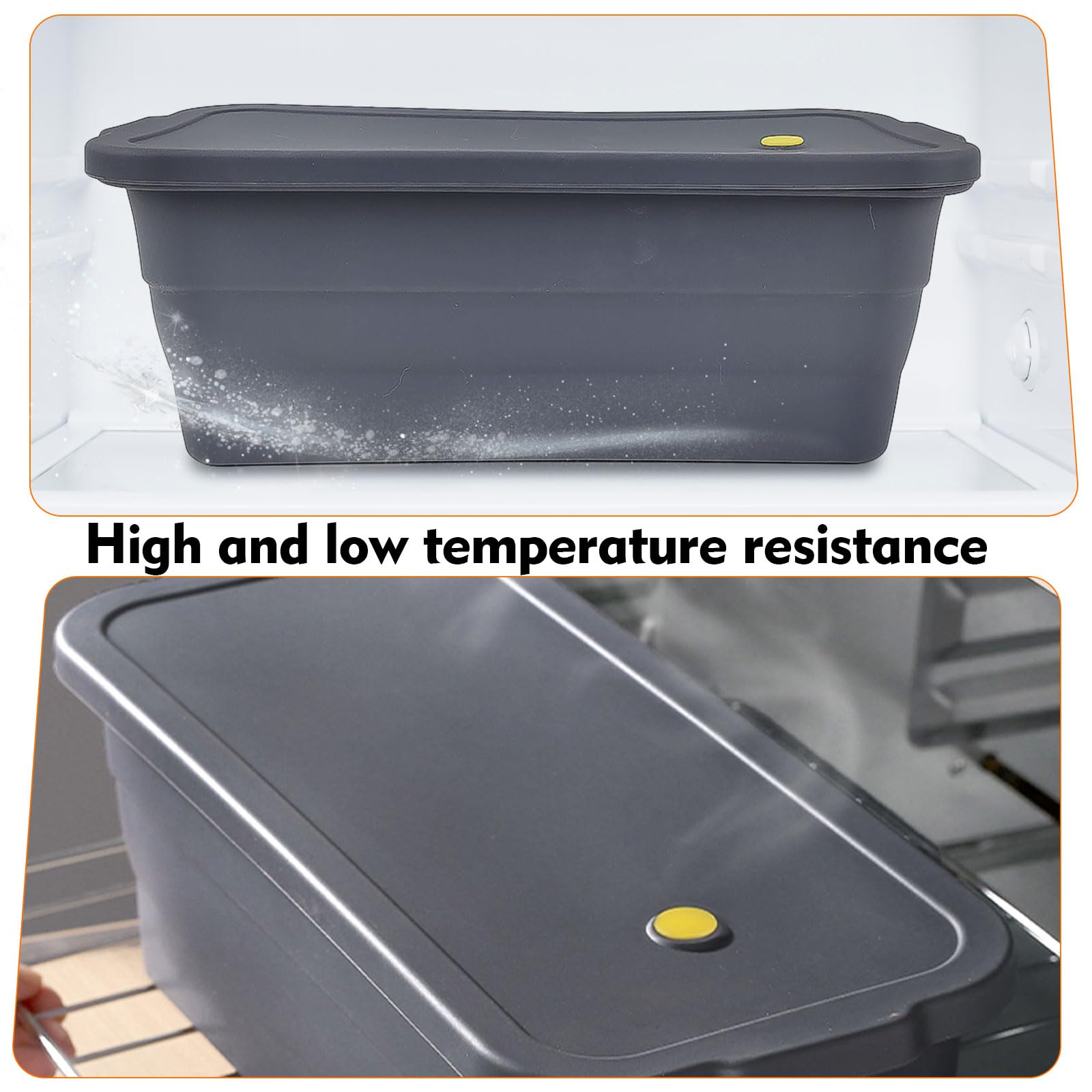 Stampo Pane in Cassetta con Coperchio, Pieghevole Stampo Plumcake Silicone, Superficie Resistente al Calore e Antiaderente, Ideale per Preparare Pane Tostato (32 × 14.5 × 11.5 cm)