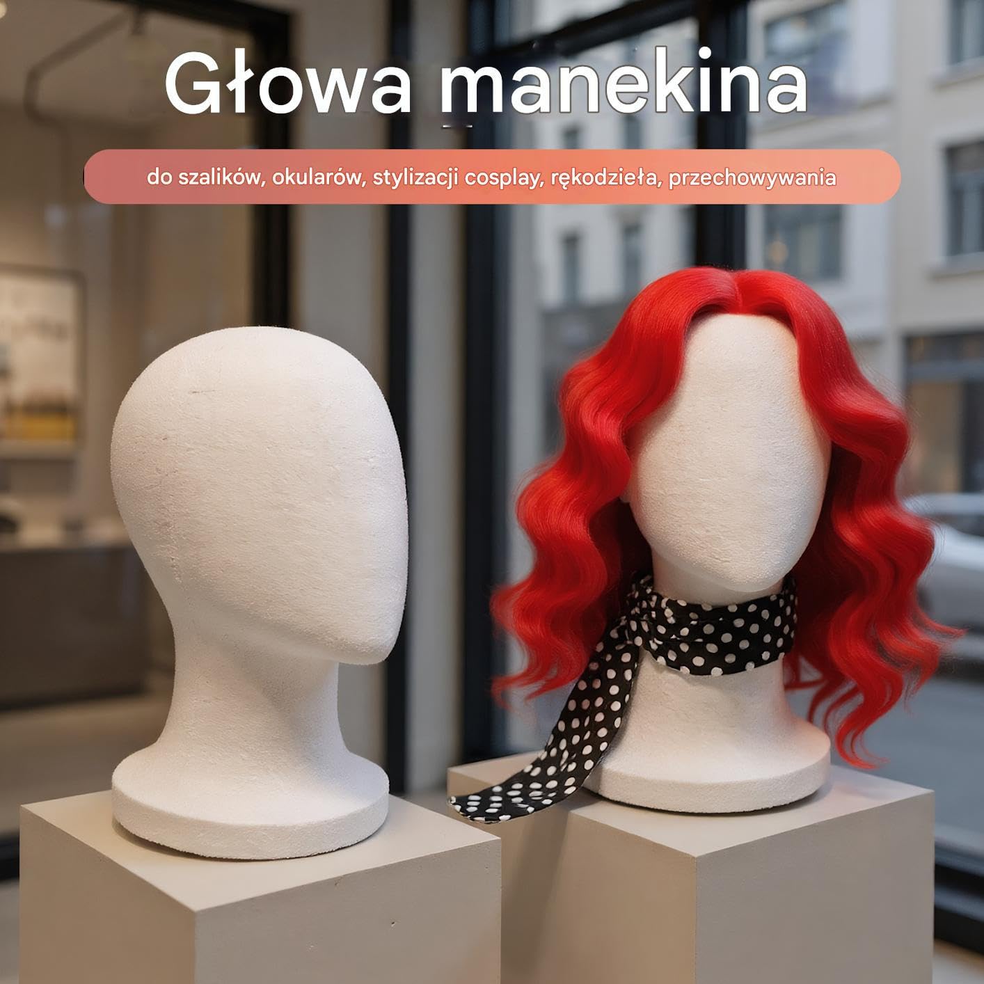 Głowa Z Pianki Realistyczny Uchwyt Ekspozycja | 4 i Na Peruki Do Kapeluszy Stylizacja Przechowywanie Suszenie Cosplay Rzemiosło Piankowy Na Peruki Stylizacja Włosów