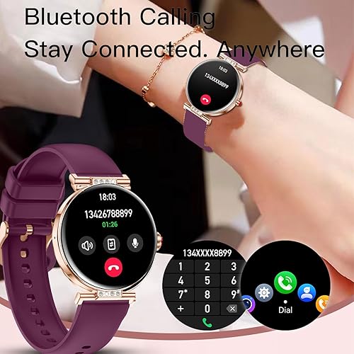 Miniatura 6 de Yihou Relojes inteligentes para mujer, rastreador de actividad física, reloj de fitness con monitor de frecuencia cardíaca, monitoreo del sueño,