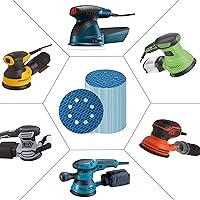 Vista 2 de Papel de lija de escamas de pescado de 5 pulgadas, 8 agujeros, disco de lijado de gancho y bucle, papel de arena 60/80/120/180/240/320/400, grano