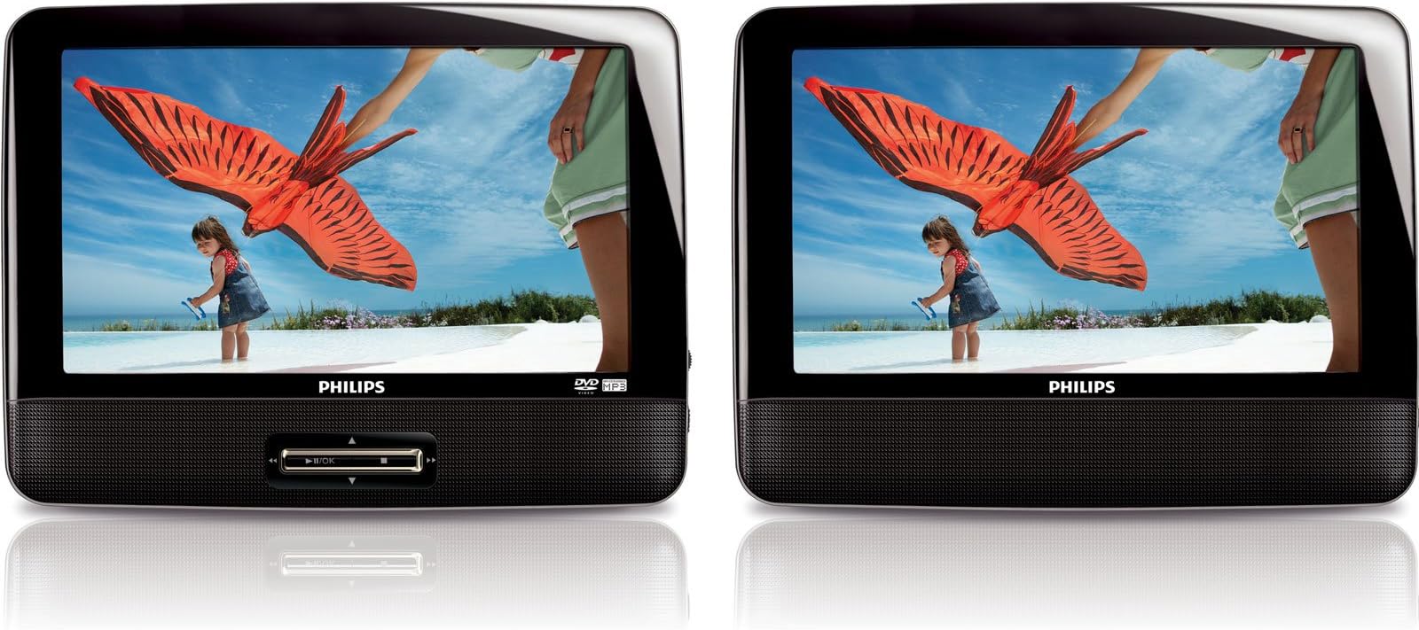 Philips PD9012/17 9" Widescreen Portable DVD Player w/Additional LCD Screen (Black)