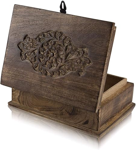 Grandes ideas de regalo de cumpleaños, caja de joyería decorativa hecha a mano con cerradura y llave, organizador de joyas, caja de recuerdos, caja