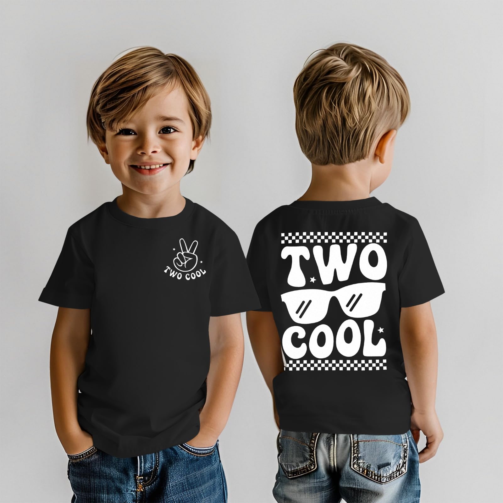 2. urodziny chłopiec T-shirt dla małych dzieci z nadrukiem liter drugi urodziny koszulka letnia krótki rękaw maluch Announcement strój bawełna koszulka dziecięca