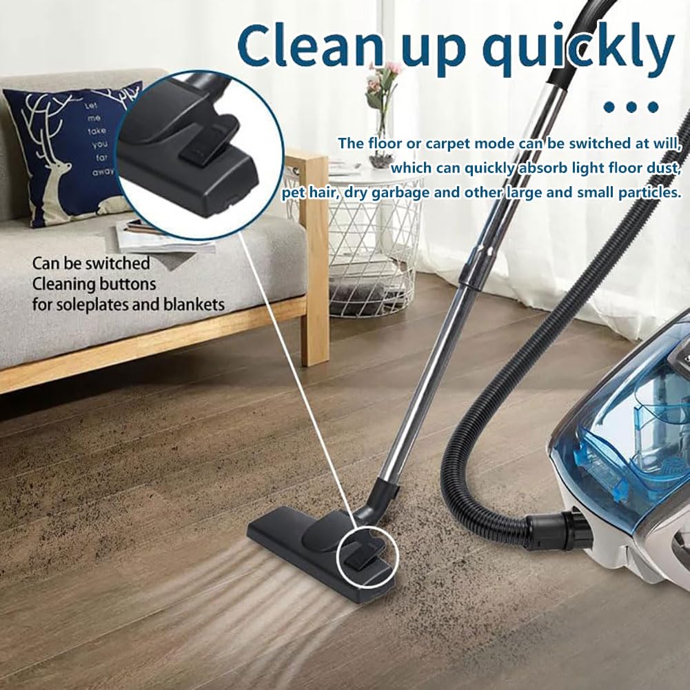 Aspiradora cilíndrica sin Bolsa, Limpiador ciclónico de alfombras y Suelos Duros de 2500 W, Ligero y silencioso, Filtro HEPA, Manguera Extensible, para Polvo, Suciedad y Suelos