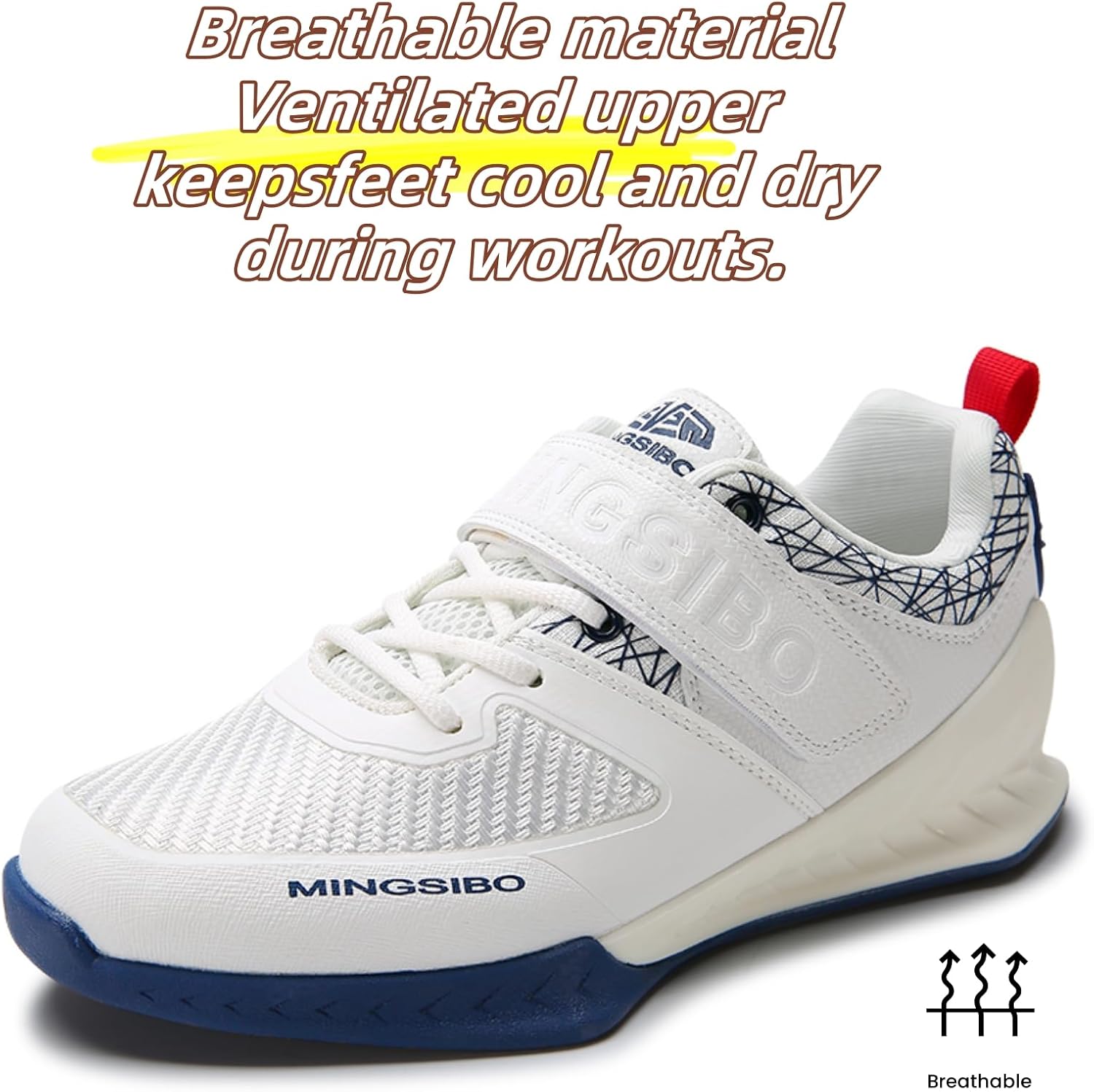 Weight Lifting Shoes for Heavy Weightlifting Gym Powerlifting for Crossfit Lifting Training Footwear for Men Squat with Rubber Non-Slip Sole