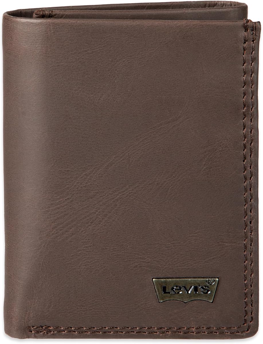 Levi's Men's Ornament Logo Trifold Wallet
