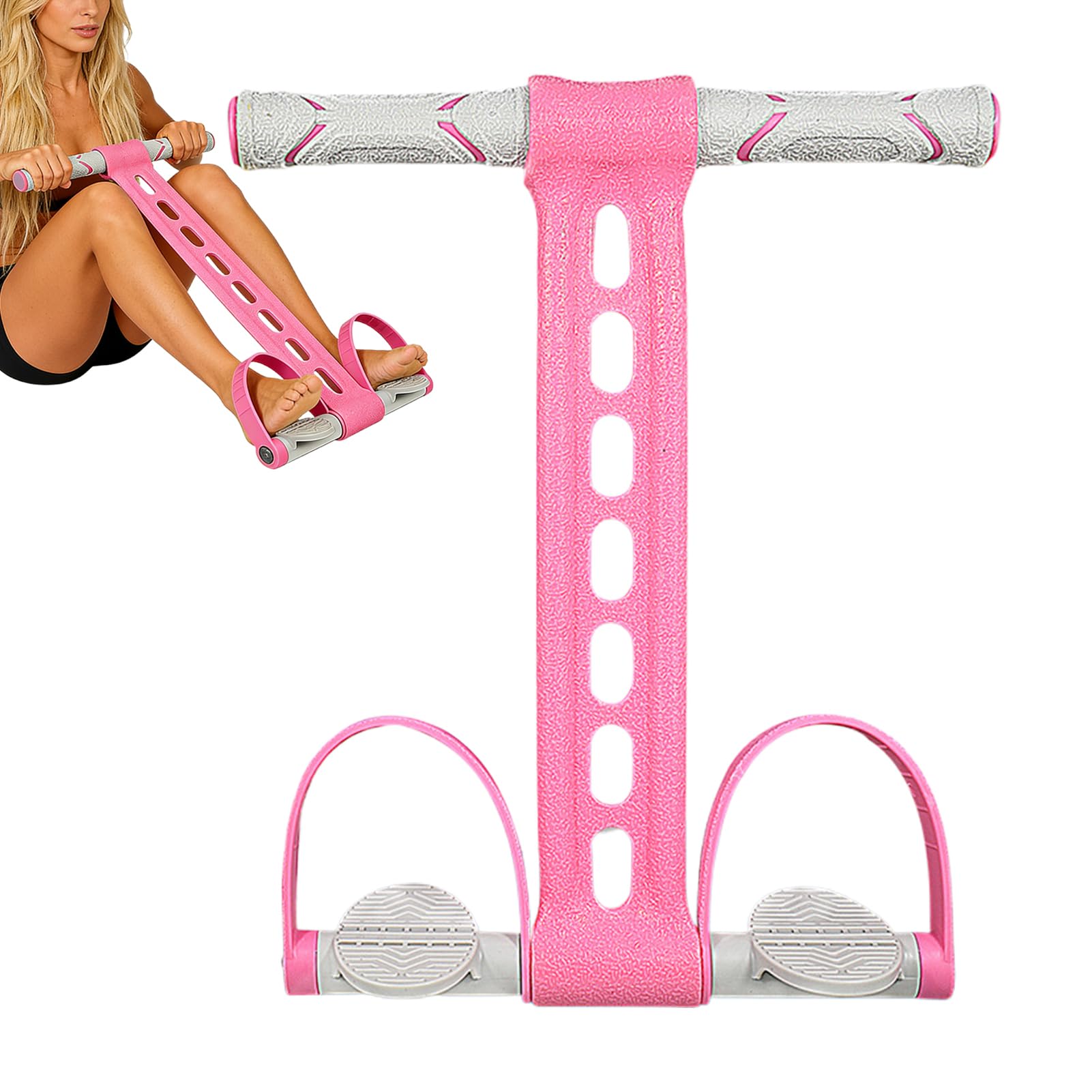 Banda di resistenza multifunzione per pedale, 42 x 30 cm, in lattice e ABS, elastica con manici, strumento di allenamento portatile per fitness, yoga, pilates, casa