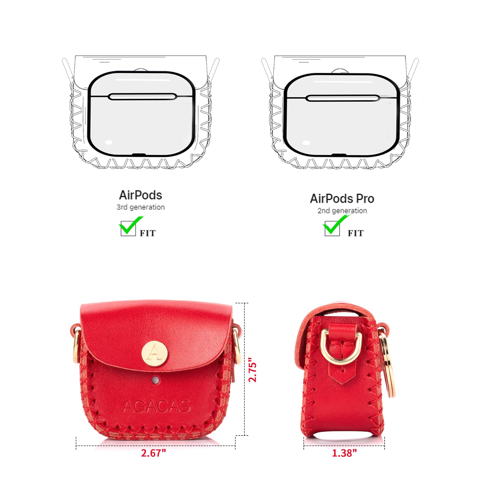 Amazon | AGACAS AirPodsケース AirPod 第3/AirPods Pro第2世代/AirPod