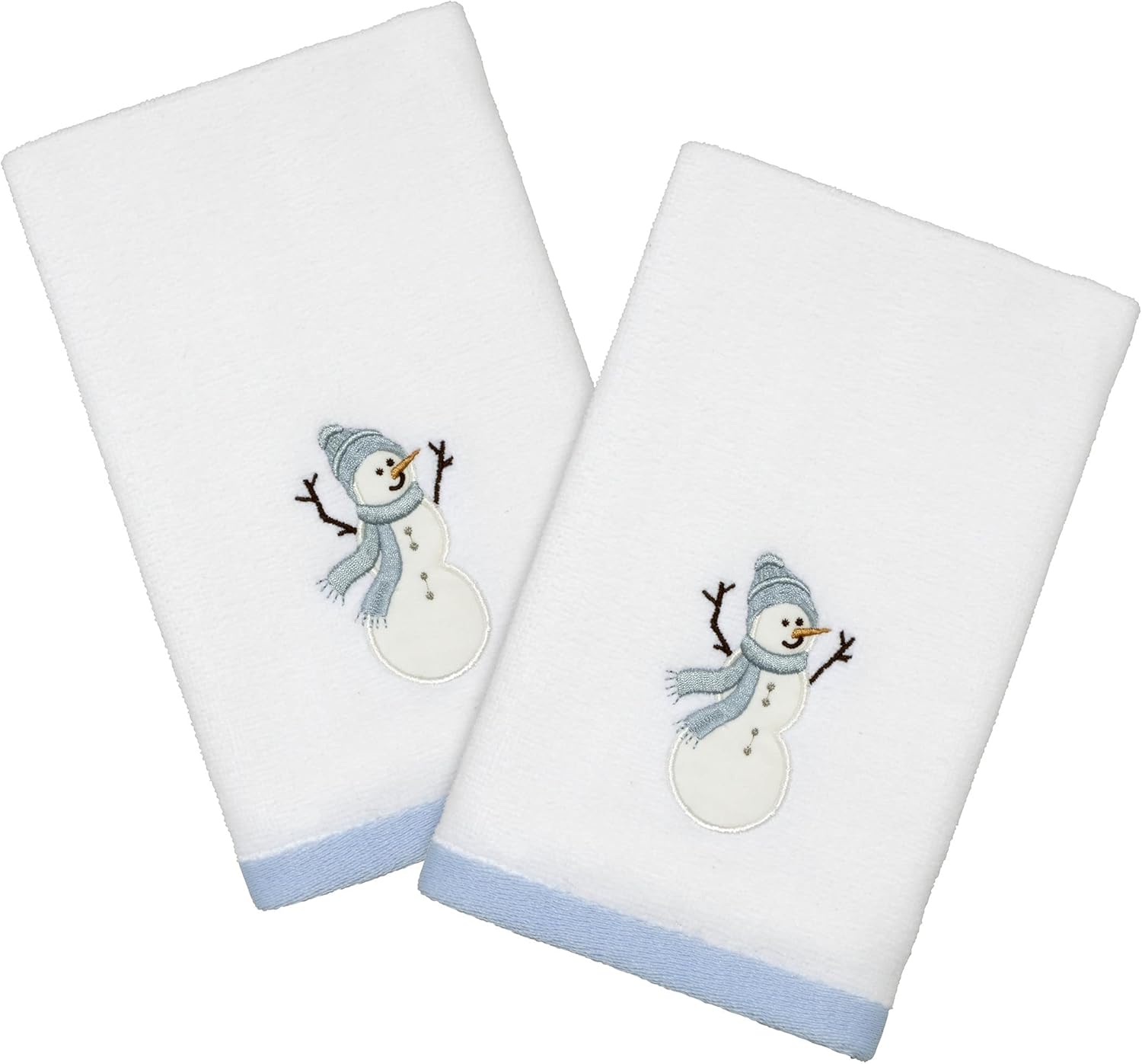 Avanti Linens - Fingertip Towels, Soft & Absorbent Cotton, Set of 2 (Frosty Friends Collection)